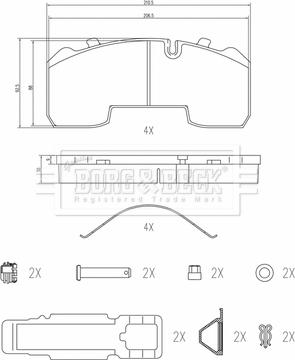 Borg & Beck BBP32999 - Гальмівні колодки, дискові гальма autozip.com.ua