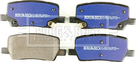 Borg & Beck BBP2925 - Гальмівні колодки, дискові гальма autozip.com.ua