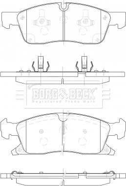 Borg & Beck BBP2491 - Гальмівні колодки, дискові гальма autozip.com.ua