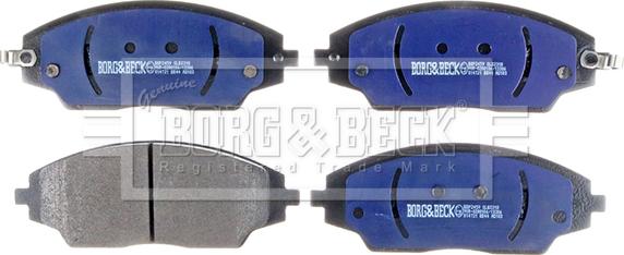 Borg & Beck BBP2459 - Гальмівні колодки, дискові гальма autozip.com.ua