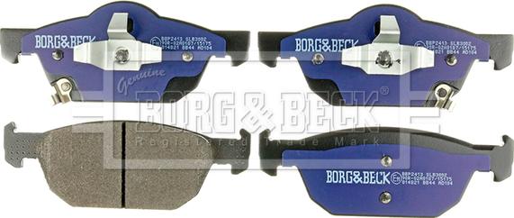 Borg & Beck BBP2413 - Гальмівні колодки, дискові гальма autozip.com.ua