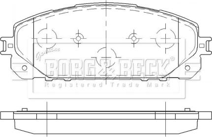 Borg & Beck BBP2485 - Гальмівні колодки, дискові гальма autozip.com.ua