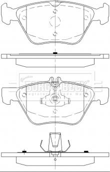 Borg & Beck BBP2488 - Гальмівні колодки, дискові гальма autozip.com.ua