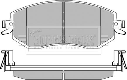 Borg & Beck BBP2426 - Гальмівні колодки, дискові гальма autozip.com.ua
