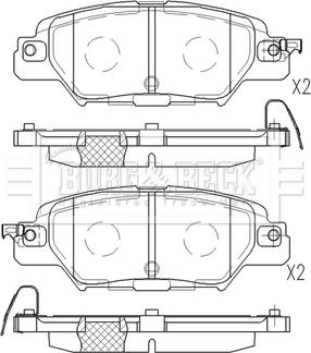 Borg & Beck BBP2598 - Гальмівні колодки, дискові гальма autozip.com.ua