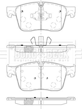 Borg & Beck BBP2548 - Гальмівні колодки, дискові гальма autozip.com.ua