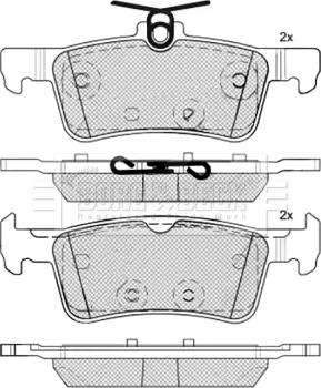 Borg & Beck BBP2543 - Гальмівні колодки, дискові гальма autozip.com.ua