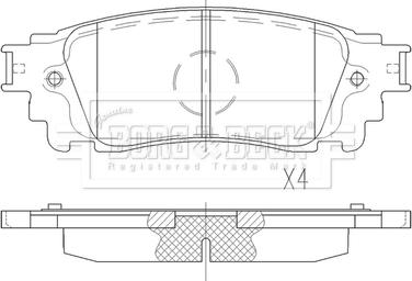 Borg & Beck BBP2559 - Гальмівні колодки, дискові гальма autozip.com.ua