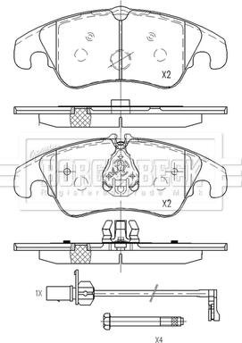 Borg & Beck BBP2565 - Гальмівні колодки, дискові гальма autozip.com.ua