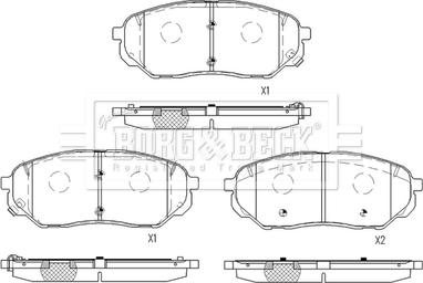 Borg & Beck BBP2561 - Гальмівні колодки, дискові гальма autozip.com.ua