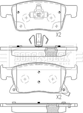 Borg & Beck BBP2568 - Гальмівні колодки, дискові гальма autozip.com.ua