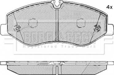 Borg & Beck BBP2503 - Гальмівні колодки, дискові гальма autozip.com.ua