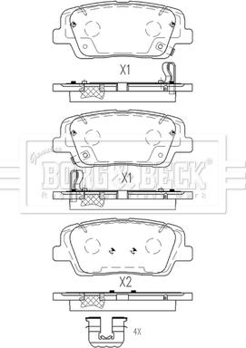 Borg & Beck BBP2584 - Гальмівні колодки, дискові гальма autozip.com.ua