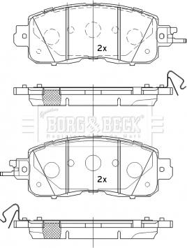 Borg & Beck BBP2534 - Гальмівні колодки, дискові гальма autozip.com.ua