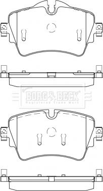Borg & Beck BBP2526 - Гальмівні колодки, дискові гальма autozip.com.ua