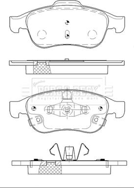 Borg & Beck BBP2520 - Гальмівні колодки, дискові гальма autozip.com.ua