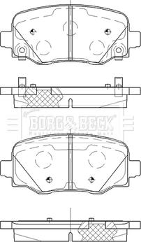 Borg & Beck BBP2521 - Гальмівні колодки, дискові гальма autozip.com.ua