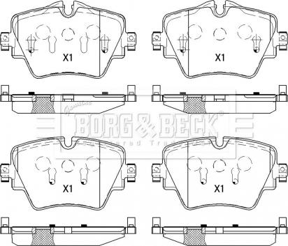 Borg & Beck BBP2527 - Гальмівні колодки, дискові гальма autozip.com.ua