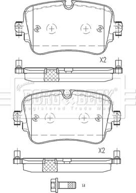 Borg & Beck BBP2574 - Гальмівні колодки, дискові гальма autozip.com.ua