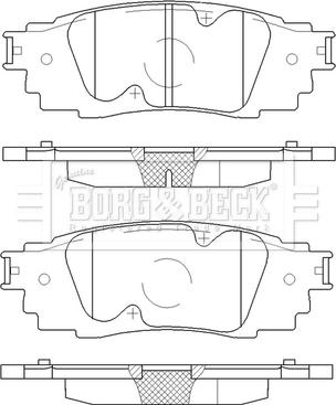 Borg & Beck BBP2575 - Гальмівні колодки, дискові гальма autozip.com.ua