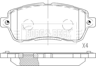 Borg & Beck BBP2646 - Гальмівні колодки, дискові гальма autozip.com.ua