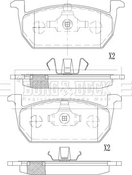 Borg & Beck BBP2648 - Гальмівні колодки, дискові гальма autozip.com.ua