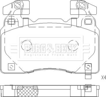 Borg & Beck BBP2656 - Гальмівні колодки, дискові гальма autozip.com.ua