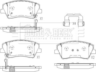 Borg & Beck BBP2658 - Гальмівні колодки, дискові гальма autozip.com.ua