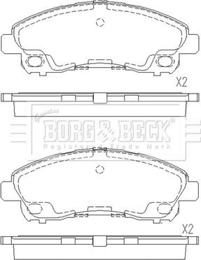 Borg & Beck BBP2664 - Гальмівні колодки, дискові гальма autozip.com.ua