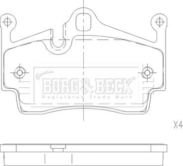 Borg & Beck BBP2666 - Гальмівні колодки, дискові гальма autozip.com.ua