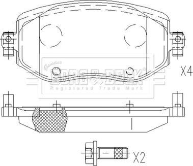 Borg & Beck BBP2663 - Гальмівні колодки, дискові гальма autozip.com.ua