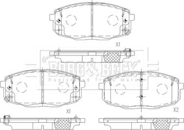 Borg & Beck BBP2667 - Гальмівні колодки, дискові гальма autozip.com.ua