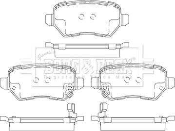 Borg & Beck BBP2609 - Гальмівні колодки, дискові гальма autozip.com.ua