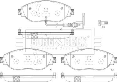Borg & Beck BBP2605 - Гальмівні колодки, дискові гальма autozip.com.ua