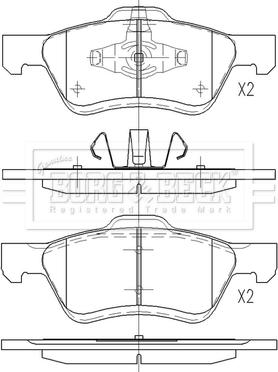 Borg & Beck BBP2608 - Гальмівні колодки, дискові гальма autozip.com.ua