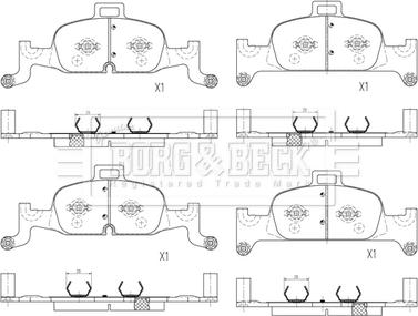 Borg & Beck BBP2602 - Гальмівні колодки, дискові гальма autozip.com.ua