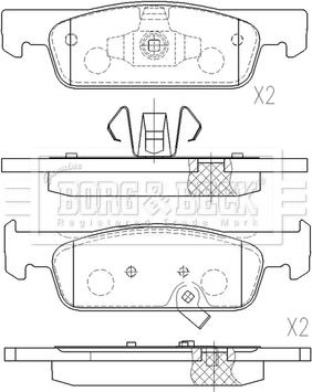 Borg & Beck BBP2616 - Гальмівні колодки, дискові гальма autozip.com.ua