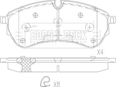 Borg & Beck BBP2684 - Гальмівні колодки, дискові гальма autozip.com.ua