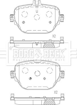 Borg & Beck BBP2685 - Гальмівні колодки, дискові гальма autozip.com.ua