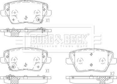 Borg & Beck BBP2680 - Гальмівні колодки, дискові гальма autozip.com.ua