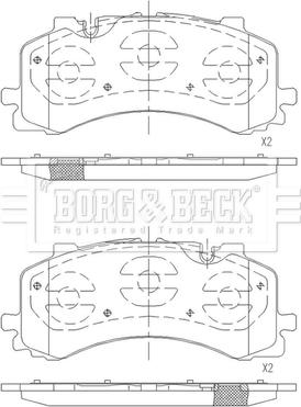 Borg & Beck BBP2683 - Гальмівні колодки, дискові гальма autozip.com.ua