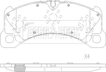 Borg & Beck BBP2682 - Гальмівні колодки, дискові гальма autozip.com.ua