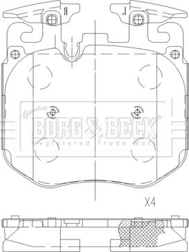 Borg & Beck BBP2630 - Гальмівні колодки, дискові гальма autozip.com.ua