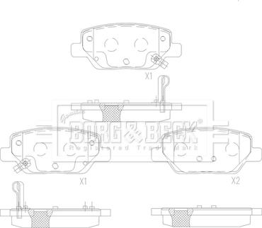 Borg & Beck BBP2638 - Гальмівні колодки, дискові гальма autozip.com.ua