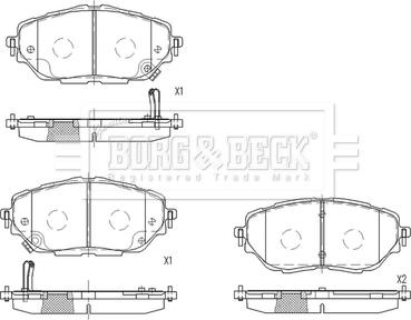 Borg & Beck BBP2637 - Гальмівні колодки, дискові гальма autozip.com.ua