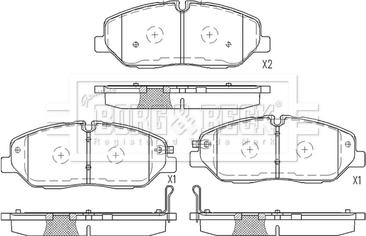 Borg & Beck BBP2624 - Гальмівні колодки, дискові гальма autozip.com.ua