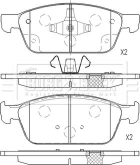 Borg & Beck BBP2628 - Гальмівні колодки, дискові гальма autozip.com.ua