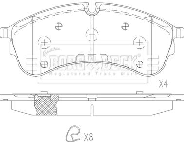 Borg & Beck BBP2677 - Гальмівні колодки, дискові гальма autozip.com.ua