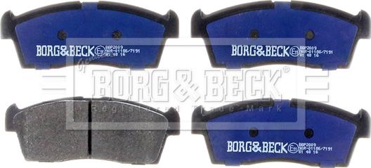 Borg & Beck BBP2009 - Гальмівні колодки, дискові гальма autozip.com.ua
