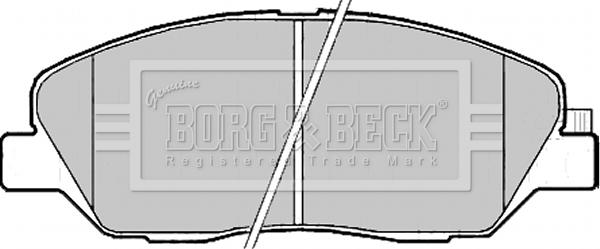 Borg & Beck BBP2176 - Гальмівні колодки, дискові гальма autozip.com.ua